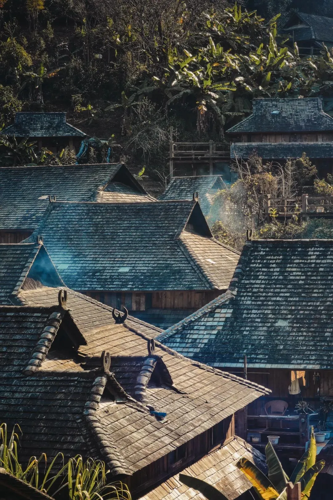 景迈山傣族古寨建筑风格独具民族特色 摄影/社长的旅行日常